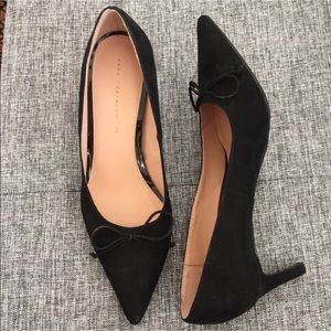 Zara suede kitten heels